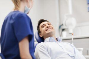 Man in dentist chair